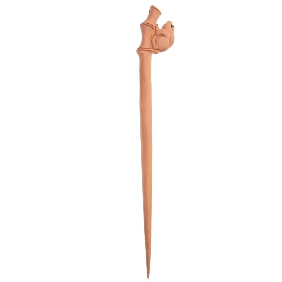 Ciieeo Rabbit Wood Hair Stick Chinese Style Hairpin for Women Vintage Hanfu Hair Accessories Classical Plum Wood