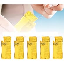 Auto Needle Threader for Hand Sewing, 2024 New Easy to Use Needle Threaders Tool Self-Thread Guide DIY Apparel Plastic Sewing Accessories Threader for Hand Stitching, Sewing Machine (Yellow*5PCs)