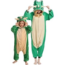 DarkCom Kids Animal Onesie,Women and Mens Cosplay Pentaceratops Onesie Halloween Costume Christmas Pajamas Sleepwear