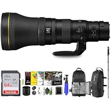 Nikon NIKKOR Z 800mm f/6.3 VR S Super-Telephoto Lens for Nikon Z-Series Mirrorless Cameras (20108) + 64GB Memory Card + Backpack + Monopod + Card Reader + Corel Photo Software + Flex Tripod + More