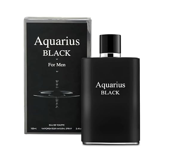Aquari Black Sensual Woody Fragrance for Men | Long Lasting Cologne Aromatic Scent, Eau de Parfum Natural Spray - Great Holiday Gift, 3.4 Fl Oz/100 Ml