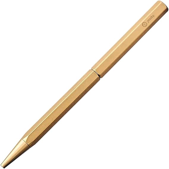 YSTUDIO Rotating ballpoint pen, classic ballpoint pen, made of brass, stunning luxury pen, the best ballpoint pen for professional administrative offices, exquisite designer pen (brass)