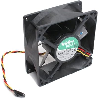 NIDEC BetaV TA350DC Quiet Case Cooling Thermal Sensor Fan 12V 1.8A, 3-Pin 3-Wire Lead, 90mm x 90mm x 38mm, Compatible Model Number: M35105-58
