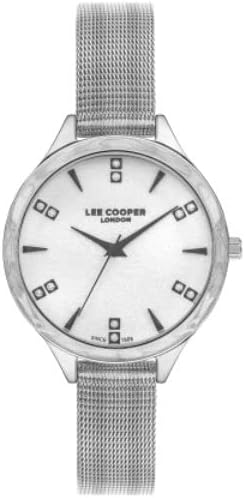 Lee Cooper LC07388.330 Ladies Silver Watch with White Dial