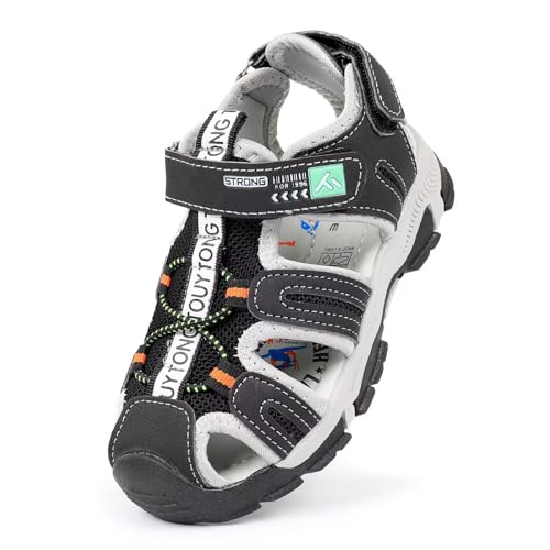 FANTURE Kids Athletic Sandals Closed Toe Lightweight Boys Girls Outdoor Summer Sports Shoes