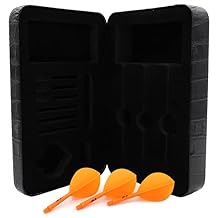 CUESOUL Professional Luxury PU Dart Case with AK5 Dart Flights,Dart Carrying Case for Steel Tip Darts or Soft Tip Darts