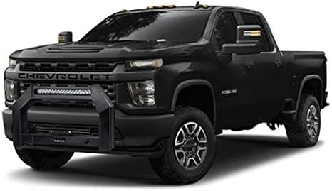 Black Horse Armour Bull Bar No Skid Plate Matte Black Compatible with 20-26 GMC Sierra 3500 HD|2500 HD|2020-2026 Chevrolet Silverado 3500 HD|2500 HD-AB-GM27-NL