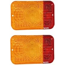Replacement Red/Amber Lens RE70021 Fits John Deere Tractor Lens, Warning/Tail LAMP (2 Pack)