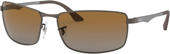 Ray-Ban RB3498 Rectangle Sunglasses with Official Eyewear Kit