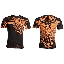 Archaic by Affliction Men T-Shirt Vanish Black Orange