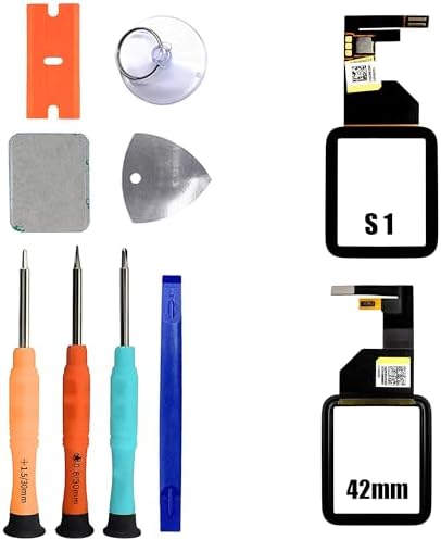 New Touch Screen Digitizer Replacement compatible with Apple Watch Series 1 42mm [With touch function] with Specialized Repair Tools Kit. No LCD Digitizer-With OCA adhesive