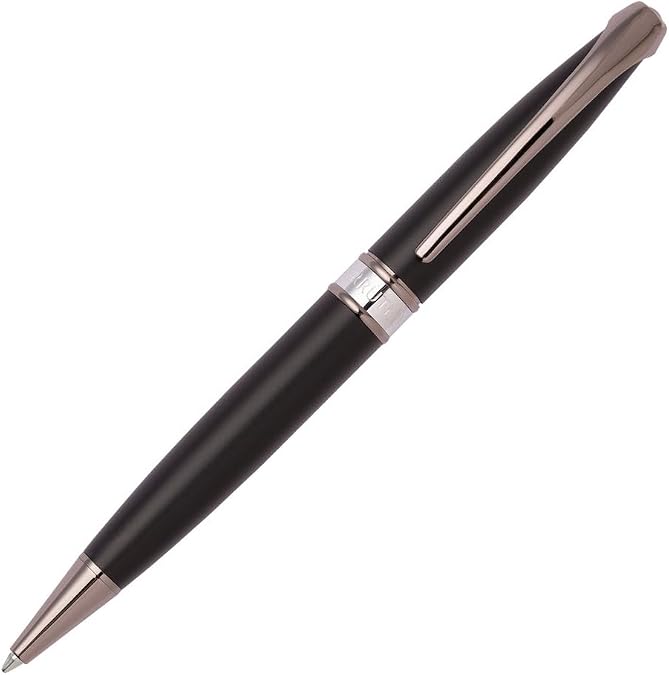Cerruti 1881 Ballpoint Pen Abbey Matt Black | Iconic Writing Instrument | Blue Ink | Gift Box