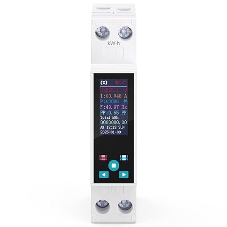 TONGOU Zigbee DIN Rail Smart Meter| 1-50A 90-240VAC 1P+N|Smart Switch with Real-time Power Monitoring| Remote Control via Tuya/Smart Life| Export/Clear Power Data| Recloser Function| FCC Certified