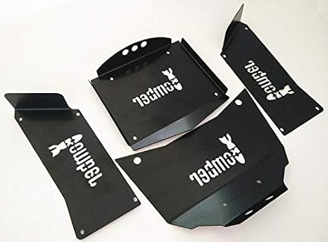 Stainless Steel Guard Body Armor Roof + Side + Hood Panel (4pcs) Black for Axial RR10 Bomber 90048 90053