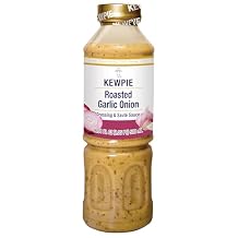 [KEWPIE] Onion Dressing with Garlic | Bold and Distinctive Flavors, Versatile, Addictive Taste | Trusted Brand for Home and Professional Chefs (16.9OZ x 1 Bottle)