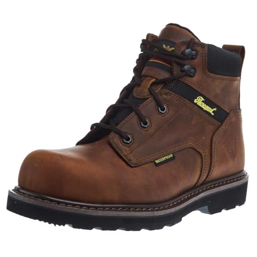 Thorogood Job-Site Series 6 Composite Safety Toe Waterproof Leather Work Boots for Men with Slip-Resistant Outsole