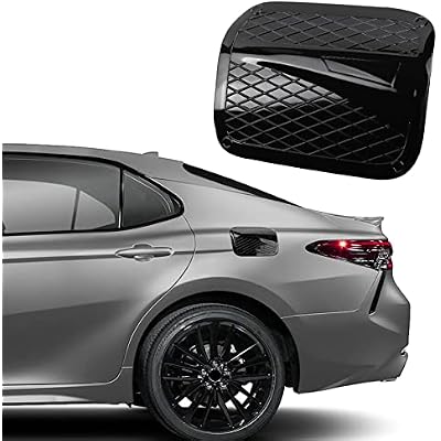 CKE for 8th Gen Camry Compatible with Toyota Camry 2024 2023 2022 2021 2020 2019 2018 Accessories Car Fuel Tank Cover Trim Oil Gas Cap Exterior Decoration Sticker -Glossy Black
