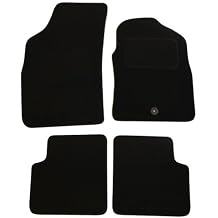 JVL Fully Tailored 4 Piece Car Mat Set with 1 Clip - Black