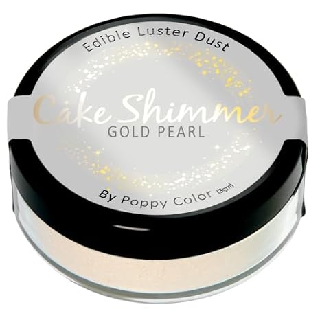 Gold Pearl Cake Shimmer By Poppy Paints Edible Luster Dust 3 Gm