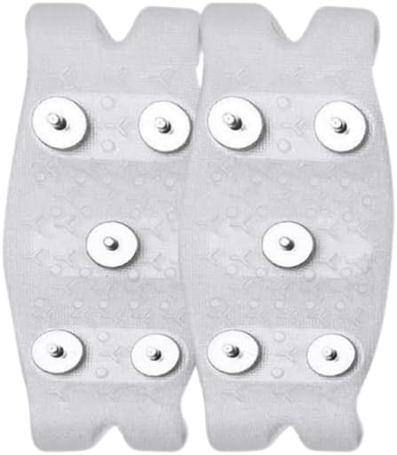 Portable Anti Skid Shoe Grips, Universal 5-Tooth Ice Cleats for Shoes & Boots, Universal Non Slip Gripper Spikes, Translucent Anti Slip Traction Cleats