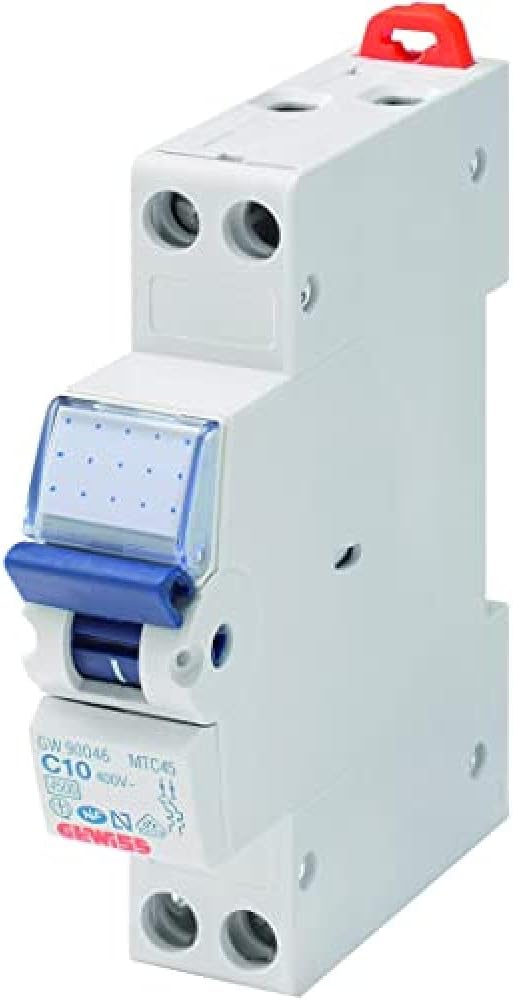 Gewiss GW90027DY Kompakter Leitungsschutzschalter MTC 45 1P+N Kurve C 16A 1 Modul 6 Stück