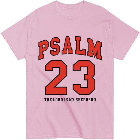 Psalm 23 Shirt The Lord is My Shepherd T-Shirt, Christian Faith Tshirt Short Sleeve V-Neck Crewneck Unisex Tees