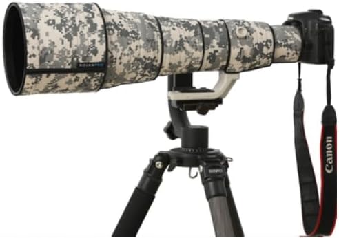 Rolanpro Camouflage Lens Cover for Canon EF 600mm F/4 L is II USM Raincover Lens Protection Sleeve Case-#UCP Grey camo Waterproof