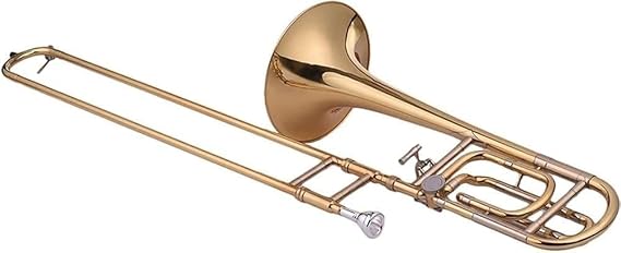 Bb Flat Tenor Slide Trombone with F Attachment - Student Ready, Brass and Cupronickel Construction