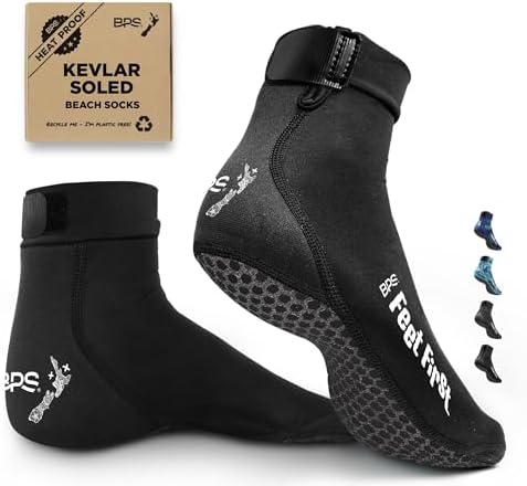 BPS Feet First Beach Volleyball Socks Ultra Flexible Sand Soccer Socks Quick Dry Aqua Sock with Kevlar Soles