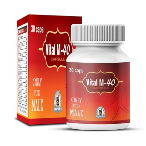 Generic Vital M-40 Capsules for Men, 60 Capsules, Black