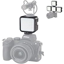 LED Video Light with 3 Cold Shoe, PULUZ on Camera Video Light LED 64 5W Dimmable Video Splicing Fill Light with 1/4" Thread for Canon for Nikon for Sony and Other DSLR Cameras