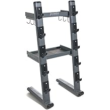 Power Systems Black Chrome Cable Attachment Storage Rack Heavy Duty Gym Organizer for Bars and Accessories, Mobile Rack for Home Gym, Fitness Studio and Commercial Equipment Storage