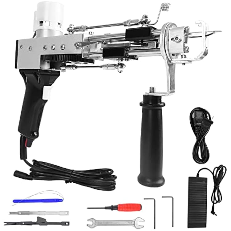 Cut Pile Rug Tufting Gun - wuyule Black Electric Carpet Tufting Gun,Rug Tufting Gun Machine Starter Kit 7-21mm