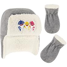 Pinkfong Boys Winter Hat and Mittens Set, Baby Shark Toddler Beanie for Ages 2-4