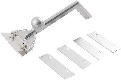 Grill Scraper W5 Blades, Heavy Duty Aluminum Alloy Flat Top Grill Accessories, Barbecue Grill Cleaning Tool for Outdoor Commercial Restaurants Bars Diners