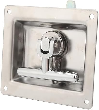 Folding T Handle Lock, T Handle with Gasket, Trailer Door Tool Box T Handle for RV Truck Bed Toolboxes