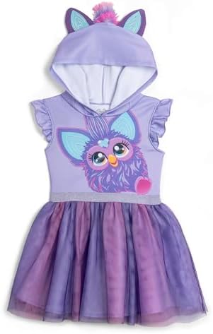 Furby Girls Scuba Cosplay Hooded Tulle Tutu Dress Toddler to Big Kid Sizes 4T - 14-16