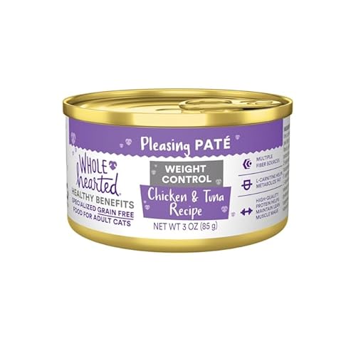 WholeHearted Weight Control Chicken & Tuna Recipe Adult Wet Cat Food, 5.5 oz. Case of 24