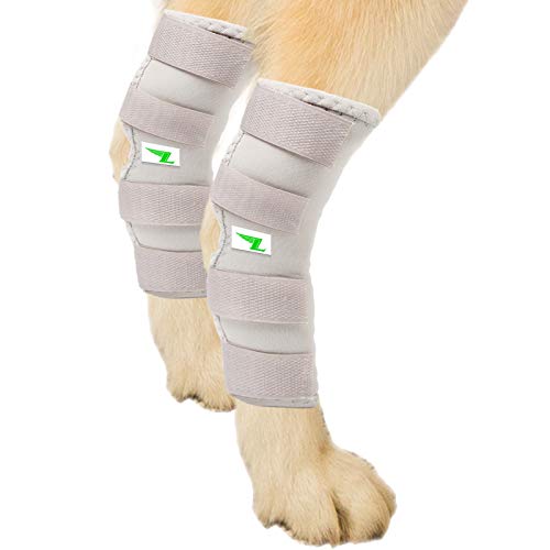 Rear Dog Leg Brace One Pair Heals Hock Joint Wrap Sleeve for Hind LegsXLGrey