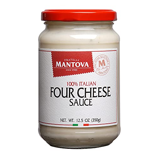 Four Cheese Premium Italian Sauce, made with Italian Cheese Pack of 2 12.5 oz