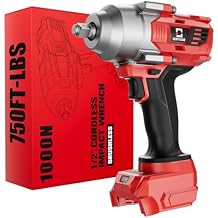 Cordless impact Wrench 12 inch Compatible with Dewalt Battery, 750FT-LBS 1000N.m Brushless Electric Impact Gun Includes LED Work Light with 6 Sockets, High Torque Impact Driver, Bare Tool Only