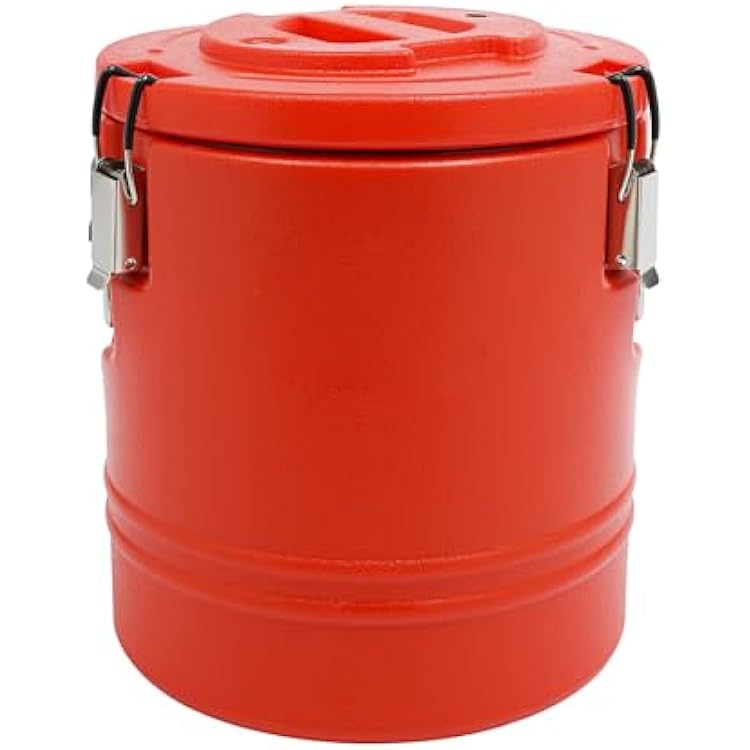 16QT Insulated Soup Container, 15L Commercial Food Warmers for Hot or Cold Food, Portable Food Cooler Soup Carrier Hot Box for Catering Water Coffee Chocolate Tea Milk Cocoa, Red