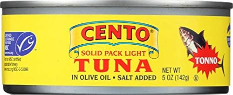 Cento Solid Packed Light Tuna in Olive Oil -- 5 oz - 2 pc
