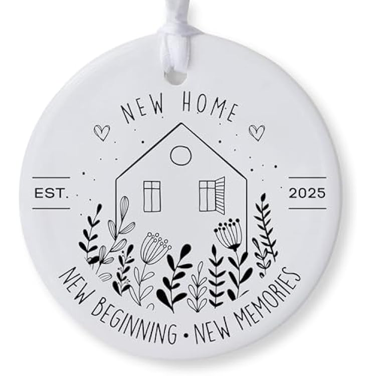 New Home Ornament 2025, House Warming Gift, New Beginning, Housewarming Gifts, Presents for Women, Couple, New Home Gifts, First Home Together, Home Owners Gift Idea