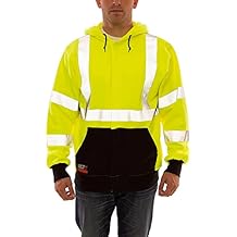 TINGLEY S88122 Job Sight Class 3 Flame Resistant Long Sleeve T-Shirt with 1 Pocket and Silver Reflective Tape, 2XL, Fluorescent Yellow/Green