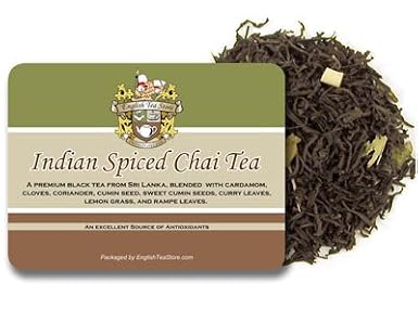 Indian Spiced Chai Tea Loose Leaf - 16oz | Bold Ceylon Black Tea with Real Indian Spices | Traditional Masala Chai Blend | Brew with Milk or Sugar | Large Resealable Pouch | Enjoy Hot or Iced