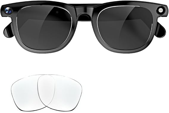 Padmate Viewmate AI Smart Glasses with Camera 1080P HD Recording & Voice Control Bluetooth Translation Glasses with 164 Languages, Music Playback, Hands-Free Calls