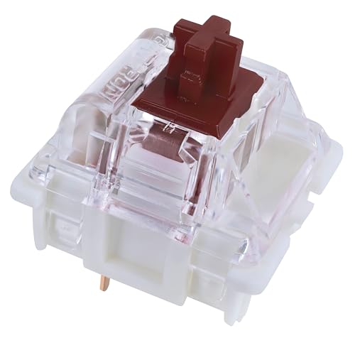 Gateron G Pro 3.0 Brown Mechanical Switches - 32 Pack, Pre-Lubed 3-Pin5-Pin RGB Tactile Switches 55g for Typing & Gaming