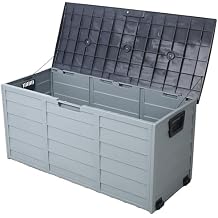 Outdoor Storage Box: Durable & Weather-Resistant, Versatile for Patio & Garden; Spacious Design for Tools & Outdoor Gear; Convenient Side Handles for Easy Mobility