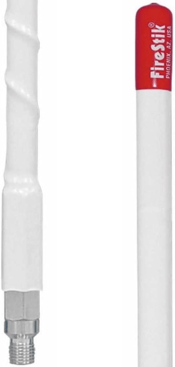 Firestick KW3W 3 ft. Fiberglass CB Antenna White